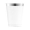 Clear with Metallic Silver Rim Round Tumblers - 10 oz. (336 Cups)